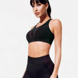 TOP CORTO DONNA REGGISENO JADEA FITNESS ART. 110985 SENZA CUCITURE