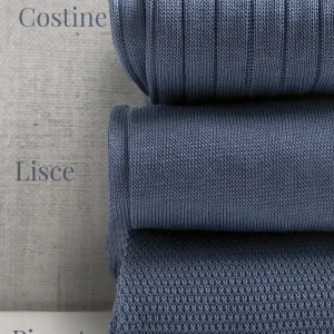 Box da N.3 Calze Lunghe in Filo di Scozia Jeans in 3 Lavorazioni diverse