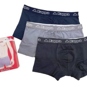 6 BOXER UOMO TINTA UNITA KAPPA K1221 IN COTONE ELASTICIZZATO ELASTICO CON LOGO
