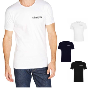 3 T-SHIRT MAGLIA UOMO KAPPA ART. K1304 GIROCOLLO IN COTONE ELASTICIZZATO