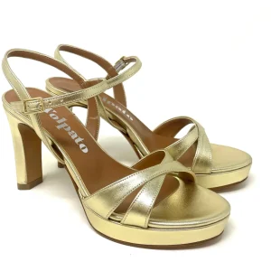 SANDALI CON TACCO VOLPATO DONNA PLATINO - L311MET PLAT