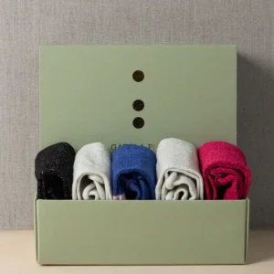 Box N.5 Calzini Cotone e Lamè Ecologico Shine Donna con Iniziali o Senza!