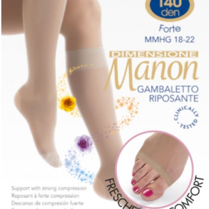 GAMBALETTO RIPOSANTE CABIFI MANON 140 DENARI CALZE ELASTICHE PUNTA APERTA
