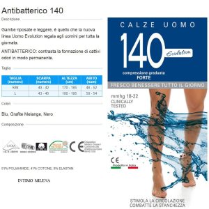 CALZE LUNGHE UOMO CABIFI MANON RIPOSANTE COTONE 140 DEN ANTIFATICA COMPRESSIONE