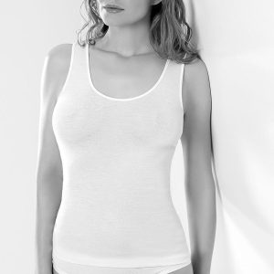 CANOTTA DONNA MBV 91402 SPALLA LARGA IN LANA E SETA PROFILI RASO ELASTICIZZATO