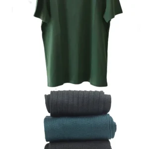 Box Mix T-Shirt VerdeLoden&Trittico Calze in Filo di Scozia Sfumature di Verde