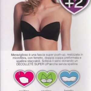 REGGISENO ART. MERAVIGLIOSO A FASCIA IMBOTTITA SUPER PUSH UP  +2 TAGLIE LOVEBRA