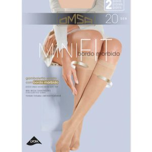 10 PAIA GAMBALETTI OMSA ART. MINIFIT 20 DEN BORDO ALTO COMFORT PUNTE INVISIBILI