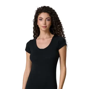 T-shirt Scollo Tondo in Cotone Modal 4181 – Jadea