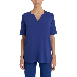 Maglietta con Scollo a V in Jersey di Viscosa Crêpe DN09TR – Ragno