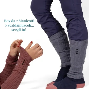 Box N.2 Manicotti o Scaldamuscolo anche con Iniziali o Nome Ricamati