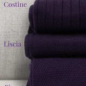 Box da N.3 Calze Lunghe in Filo di Scozia Uva Americana in 3 Lavorazioni diverse