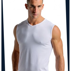 3 CANOTTE UOMO NAVIGARE SMANICATO IN COTONE BIELASTICO SOFT ART. 575/S