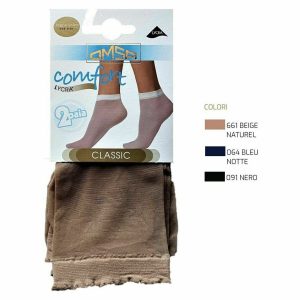 6 PAIA CALZINI OMSA ART. 085OM IN LYCRA 20 DEN LEGGERO TRASPIRANTE BORDO SOTTILE