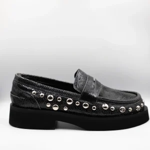 Zoe - Mocassini in pelle con borchie