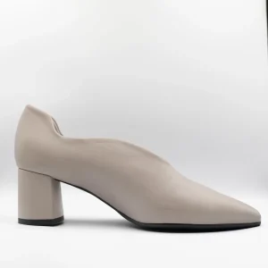 Brera- Décolleté in nappa, tacco largo e punta - Grigio