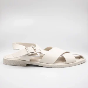 All Black - Sandali in pelle con cinturino