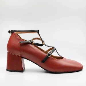 La Vitrina - Décolleté in nappa con tre cinturini