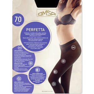 5 PAIA COLLANT OMSA ART. PERFETTA 70 DENARI SENZA CUCITURE COPRENTE MICROFIBRA