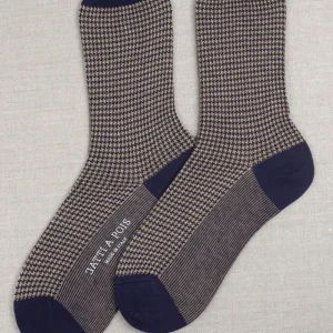 Blu&Deserto Mezzagamba Pied de Poule con Iniziali o Senza!