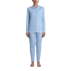 Pigiama Aperto con Colletto in Interlock di Cotone DR57N7 – Ragno