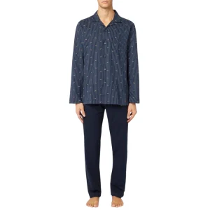 Pigiama Lungo Aperto con Collo in Cotone Invernale con Stampa VPRT92684 – Perofil