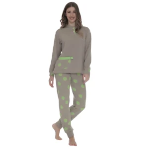 Pigiama Serafino con Fantasia Pois in Punto Milano 4345 – MyPy