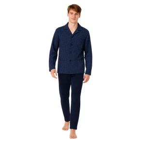 Pigiama Uomo Aperto Con Collo in Punto Milano Cotton Ecopile U779N7 – Ragno