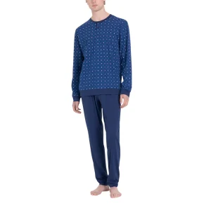 Pigiama a Serafino con Stile Cravattier in Jersey di Cotone U887N1 – Ragno