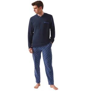 Pigiama con Scollo V in Interlock di Cotone U524N2 – Ragno