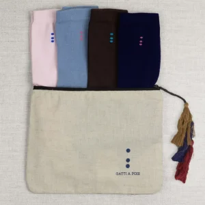 Pochette con N.4 Paia in Cotone Donna anche con Nome o Iniziali Ricamate!