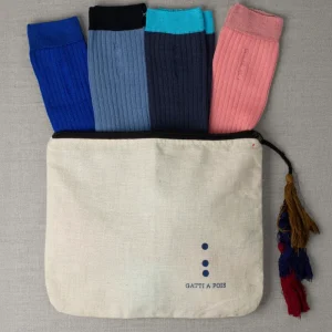 Pochette con N.4 Paia Mezzagamba Donna anche con Nome o Iniziali Ricamate!