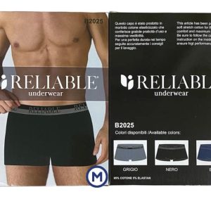 6 Boxer uomo Reliable art. B2025 in cotone elasticizzato bielastico