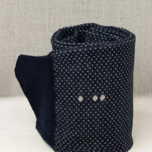 Calze Puntinate Blu&Tortora in Cotone Pettinato con Iniziali o Senza!