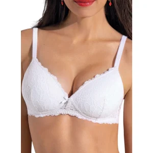 Reggiseno Preformato Senza Ferretto in Pizzo 2676 – Sièlei