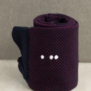 Calze Puntinate Blu&Barolo in Cotone Pettinato con Iniziali o Senza!