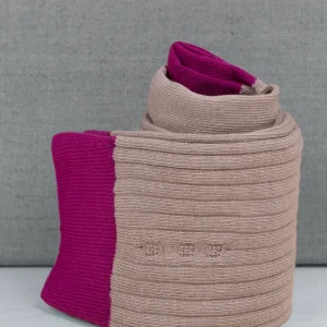 Gambaletti da Donna in Puro Cotone Sabbia&Ciclamino con Iniziali o Senza!