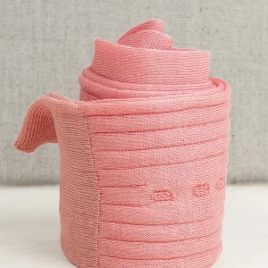 Calze da Donna in Filo di Scozia Rosa Petunia a Costine Lunghe con Iniziali o Senza!