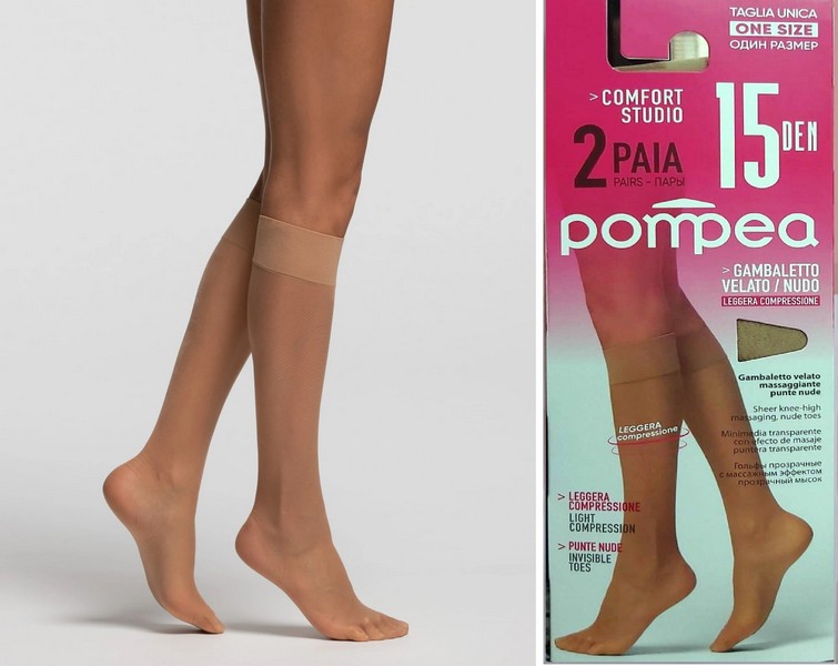 24PAIA GAMBALETTO VELATO POMPEA STUDIO 15 DEN CON POLSINO COMFORT TAGLIA UNICA - immagine 2