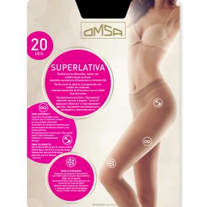 5 PAIA COLLANT OMSA SUPERLATIVA 20 DEN SENZA CUCITURE MASSIMO COMFORT 2-3-4-5