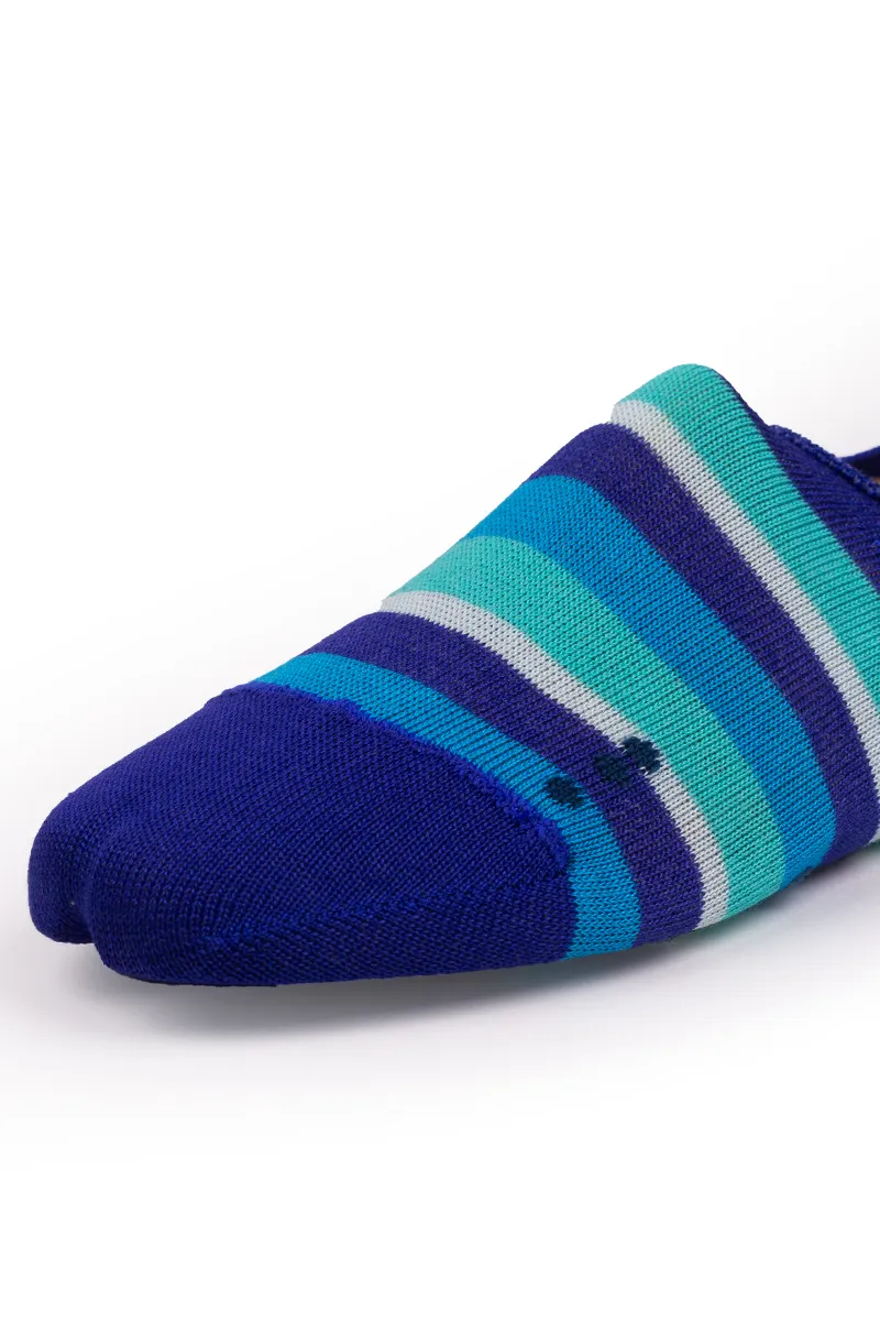 Salvapiedi DONNA Righe Sfumature di Blu con Iniziali o Senza! - immagine 3