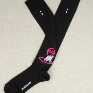 Satusocks Nero&RosaFluo in Puro Filo di Scozia con Iniziali o Senza!