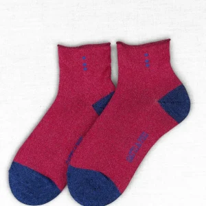 Calzini Donna Cotone e Lamè Ecologico Fucsia&Royal Shine con Iniziali o Senza!