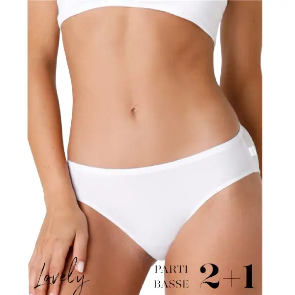 Slip Lovely Vita Bassa in Cotone Modal Vellutato 11810 – Lovable (3 Paia) - immagine 2