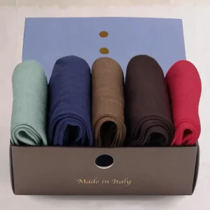 Box da N.5 Calze Lunghe SMART MAN LISCE in Puro Filo di Scozia con Iniziali o Senza!