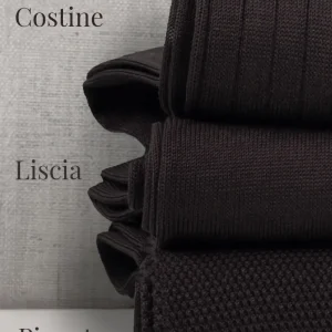 Box da N.3 Calze Lunghe in Filo di Scozia Testa di Moro in 3 Lavorazioni diverse