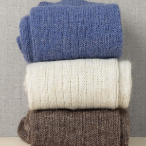 Box da N.3 Calze Mezzagamba in Morbida Alpaca Colori Naturali con Iniziali o Senza!