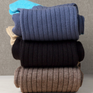 Box da N.3 Calze Donna LUNGHE in Cotone Pettinato Nature con o Senza Iniziali!