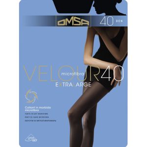 5 PAIA COLLANT OMSA VELOUR 40 DEN MICROFIBRA TUTTO NUDO PUNTA NUDA VELLUTATO XL