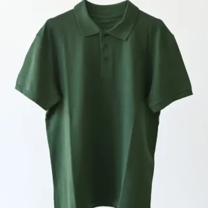 Polo Verde Loden Puro Cotone lavorazione Micro Nido d’Ape con Iniziali o Senza!
